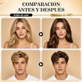 Hair Dye Shampoo 4 en 1 Fórmula Suave Ingredientes Naturales(Marrón claro)