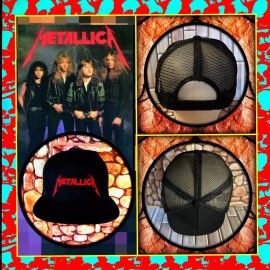 METALLICA PATCHED BLACK SNAPBACK TRUCKER HAT