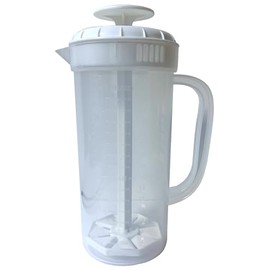 Salad Dressing Mixer with Measurements, 1 qt Capacity, Makes Ranch, Vinigretes, Italian & More. Emulsifies Ingredients Quickly, Multiple Color Options (White)