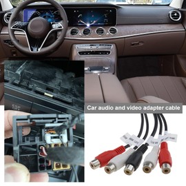 The Lord of the Tools Car 6 Pin Mini ISO Adapter 4 RCA Connector Vehicle Audio Systerm Line Output Converter for Subwoofers Amplifiers Audio Equipment Interfaces 25cm