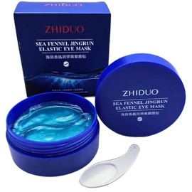 Parches de gel anti ojeras para contorno de ojos 30 pares 60 piezas. Con esencia de Hinojo Marino JINGRUN. Hidratante, suavizante, anti-inflamante.   