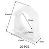 20 PCS White Plastic Water Pipe Clamps,Snap-On Single Tube Clips