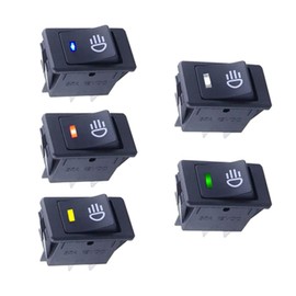 Rocker Switch Switch On/Off AC Rocker Switch LED Indicator Light Fog Light 4 Pin 12VDC / 35A Red Yellow Blue Green White Waterproof Auto Motorcycle Boat Cutting AC DC Snap-in Small Home Appliance Set