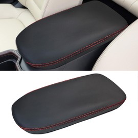 SUNBREATH Compatible with Center Console Armrest Cover for Toyota RAV4 2019 2020 2021 2022 2023 2024 Leather Arm Rest Storage Box Lids Cushion Protector Pad