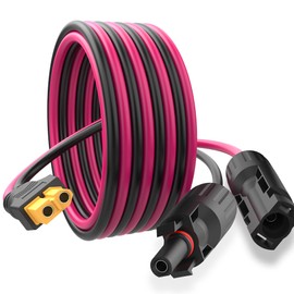 Laisomeke Solar to XT60 Extension Cable, 12AWG Solar Connector to XT60 Adapter Cable for Solar Panel to LiFePO4 Battery RV Portable Power Station Solar Generator(6.6FT/2M)