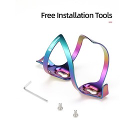 Premium Aluminum Alloy Bike Cup Holder - - Durable Water Bottle Cage for Bicycle, Road Bike, Mountain Bikes (Multicolor)