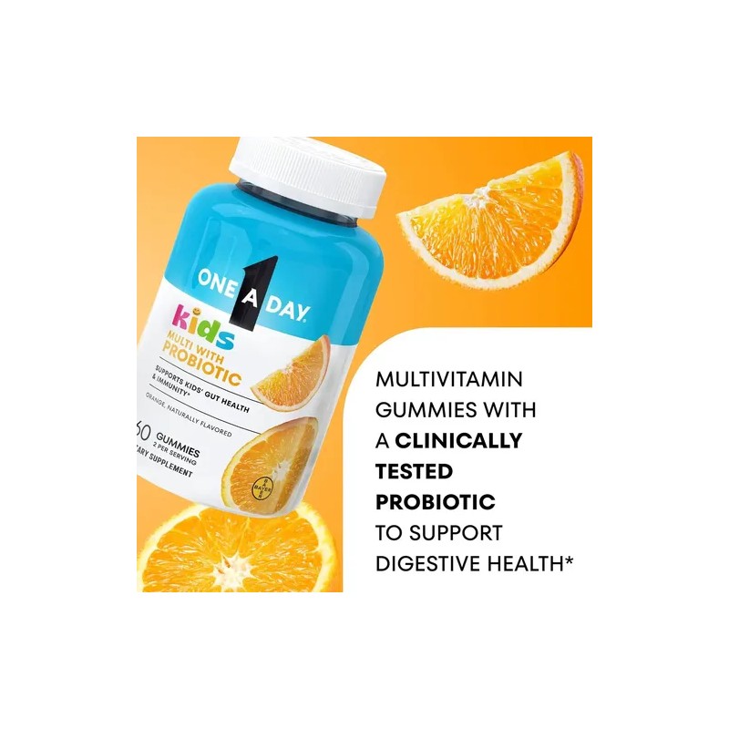 One A Day Multivitaminico + Probióticos Para Niños 60gomitas