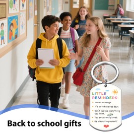 Back to School Supplies for Teen Girls Boys, Back to School Gifts for Students, First Day of School High School Graduation, Teacher Inspirational Christmas Birthday Gift, Little Reminders Keychain