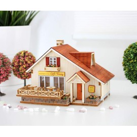 Young Modeler Desktop Wooden Model Kit Provence Cafe YM663