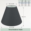 Wogati® Lampshade, Various Sizes and Colours, Colour: Black / Size: