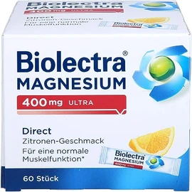 Biolectra Magnesium 400 mg Ultra Direct Lemon, Pack of 60 Bags