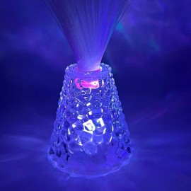 JALORDE 14 inch Corded Fiber Optic Mood Novelty Lamps Lighting Lite with Color-Changing Crystals Base (1)