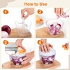 Manual Food Processor Vegetable Chopper, Portable Hand Pull String Garlic
