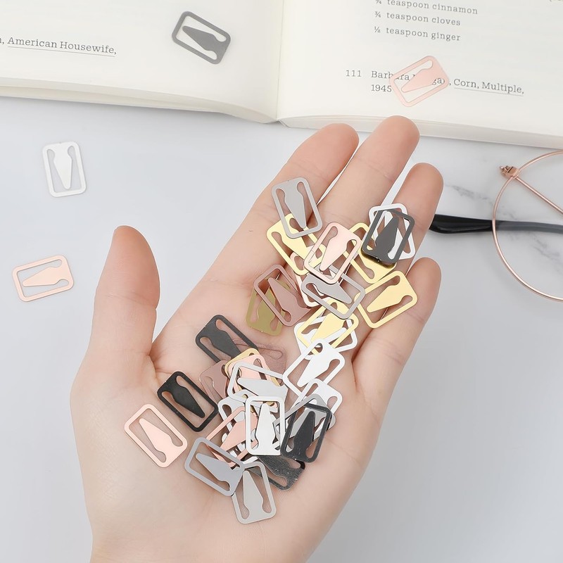80Pcs Book Darts Bookmarks Page Markers Tin Mixed Metals Book