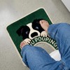 Border Collie U-Shaped Toilet Rug 24''x20'' Non Slip Bathroom Mat