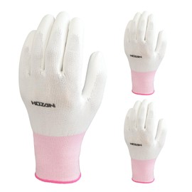 Hozan Electrician Skills Exam Gloves (3 Pairs) Moderate Anti-slip for Improved Workability, Backless Type for Comfortable Working for Long Times to Prevent Tool Rust, Size: S/Color: Pink Z-382-S