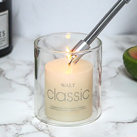 Lsnisni 4 in 1 Candle Accessory Set, Candle Wick Cutter, Candle Snuffer and Wick Dipper, Electric Candle Lighter Rechargeable, Steel Candle Wick Trimmer Set, Gifts for Candle Lovers (Champagne)