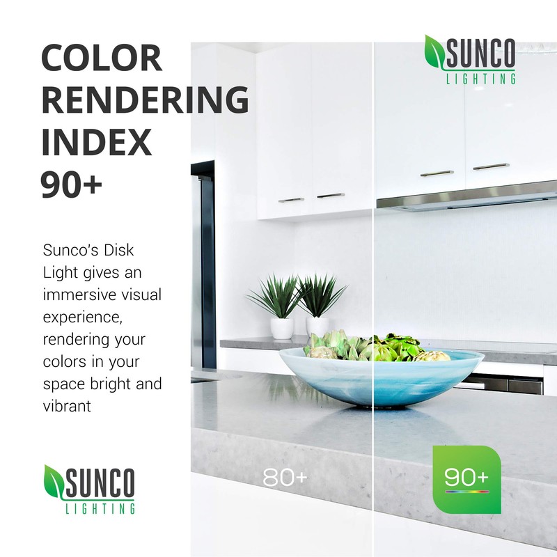 Sunco Lighting 24 Pack 5/6” LED Disk Lights Flush Mount