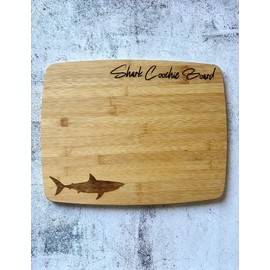11" x 14" Shark Coochie Board, Bamboo Cutting Board, Custom Bamboo Cutting Board, Engraved Cutting Board, Funny Cutting Board, Gift Idea, Shark Theme