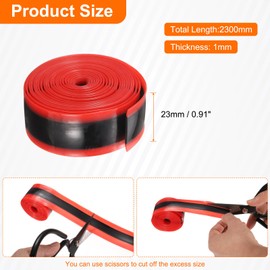 HARFINGTON 2pcs Bike Tire Liners 23c TPU Road Bicycle Tube Flats Self-Adhesive Protector Puncture Free for 700c 20-23c, Red