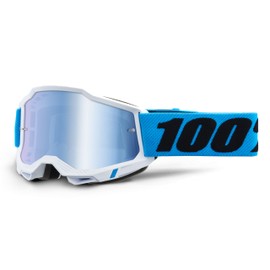100% Accuri 2 Motocross & Mountain Biking Adult Goggles (Novel - Mirror Blue Lens)