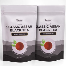 Teaniru, Classic Assam Black Tea - 3.5 oz (Pack of 2) | Assam Chai - Bold, Malty & Rich | Single Origin - Vegan, Gluten-free & Zero Calories | 80+ Servings