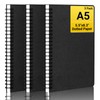EUSOAR Dotted Journal, A5 3Packs 5.5"x8.3" 120 Pages Hardcover Wirebound