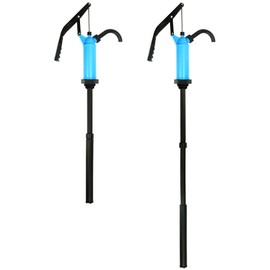 QWORK Hand Pump, Siphon Pump, 2 Pack, Fluid Transfer Pump, 55 Gallon Drum Pump, 5 Gallon Pump Dispenser, Fit Most 15, 30 & 55 Gal Drum Barrels