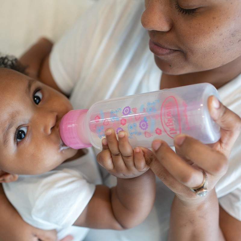 Dr. Brown's Natural Flow Anti-Colic Options+ Narrow Baby Bottle, Pink