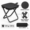 Portable Folding Camping Stool with Carry Pouch, 120 kg Capacity