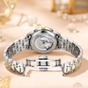 OLEVS Automatic Watches for Womens Luxury Diamond Hollow Tourbillon Womens