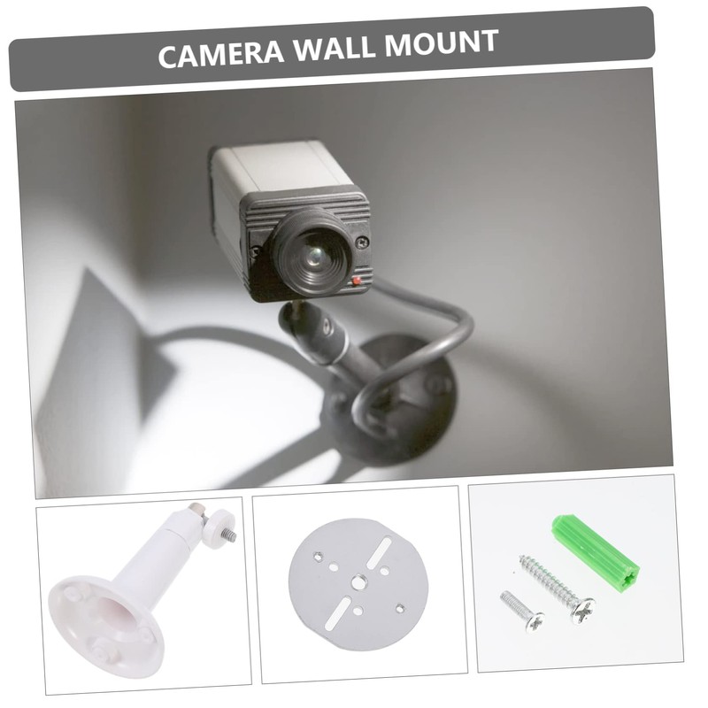 TEHAUX 2Pcs Adjustable Wall Mounted Security Bracket Swivel CCTV Holder