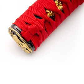 JDM Samurai Katana Tsurikawa Rings Car Hand Straps Bosozoku Bushido Japanese Subway Handles for Car Decoration-RED