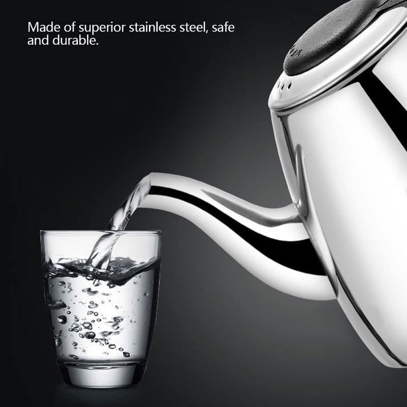 QANYEGN Stainless Steel Flat Bottom Kettle, Induction Stove Top Boiling