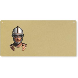 'Roman Gladiator Helmet' Large Wooden Wall Plaque/Door Sign (DP00059809)