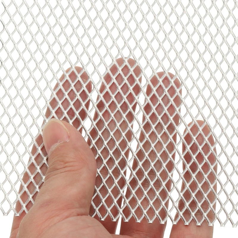 PATIKIL 4"L x 4"W Universal Car Grill Mesh, 2Pcs 5x8mm