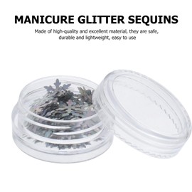 Lurrose 6pcs Snowflake Nail Glitter Christmas Nail Sequins 3D Nail Art Snowflakes Confetti for Women Girls