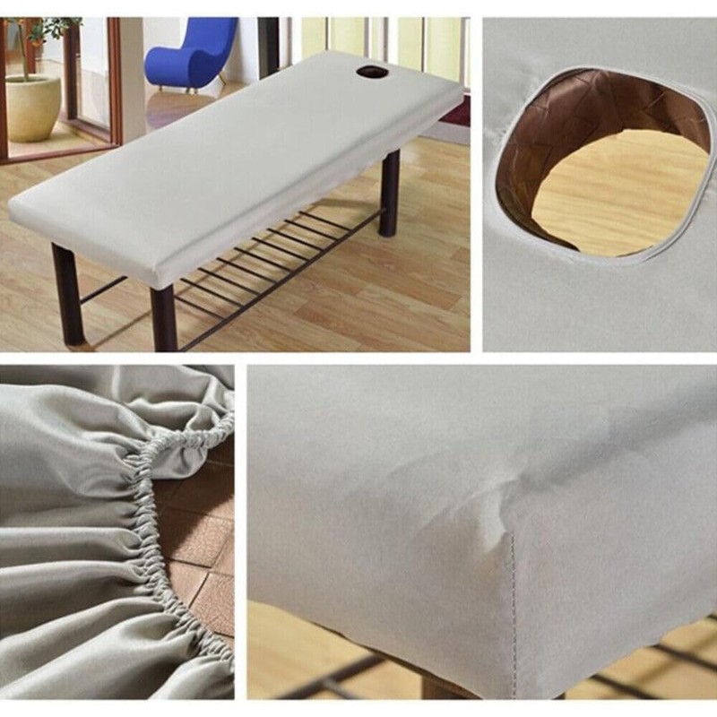 Yunzhou Massage Table Sheets, Massage Bed Cover with Face Hole,