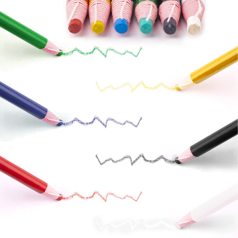 Lotsdonxia 12 Pcs Tailor's Chalk Pencils – Water-Soluble Sewing Marking