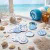 Geelin 24 Pcs Blue Seashell Compact Mirrors Coastal Party Gifts