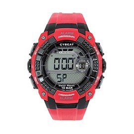 J-Axis ACY15-RE Men's Sports Watch, 10 ATM Waterproof Digital Watch, Red, Dial Color - Grey, 10 ATM water resistant digital watch series. This is a highly cost-effective digital watch with stopwatch