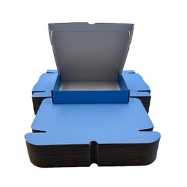 iDEALS UK PACKAGING LTD Gifting Cardboard Folding Lid Postal Boxes 236 x 196 x 47mm (9.3'' x 7.7'' x 1.9'') Small Parcel, Mailing and Gifting - Pack of 25 (Blue)