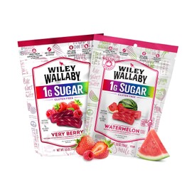Wiley Wallaby Low Sugar Berry & Watermelon Licorice Variety, 5.5oz, 4Pk