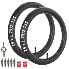 14 x 2.125 Bike Inner Tube Compatible with 14x1.75 14x1.9 14 x 1.95 14 x 2.10 14 x 2.125 Kid Bike Mountain Bike Tire Tube, with 32mm Schrader Valve-2 Pack