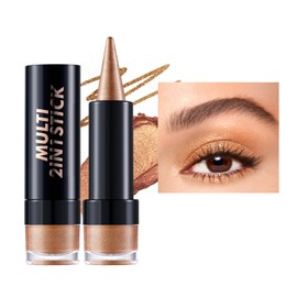 Kyannkara 2-in-1 Eyeshadow Stick And Cream Combo,Double Head Design,Long-Lasting Also Use For Eyeliner,Pearl Shimmer Finsh,Silky Texture(02#)