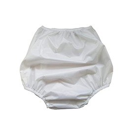 Ladies Plain White Waterproof Incontinence Briefs Pants Knickers (3XL, White)