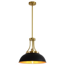 YHANFENGCY 16.5-inch Rural Modern Industrial Style Lamps, Classic Retro Ironwork semi-Suspended Chandeliers, Branch-Shaped Kitchen Islands, Matte Black and electroplated Copper Natural Color finishes