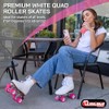 Chicago Skates Premium White Quad Roller Skates for Girls and