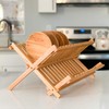 Kozy Kitchen Dish Drying Rack Bamboo Dish Rack Plate Rack
