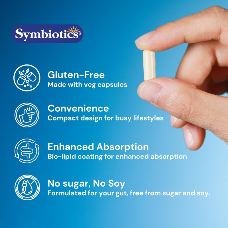 Symbiotics Colostrum 120ct Vegetable Capsules - Immunity Support - Lactoferrin
